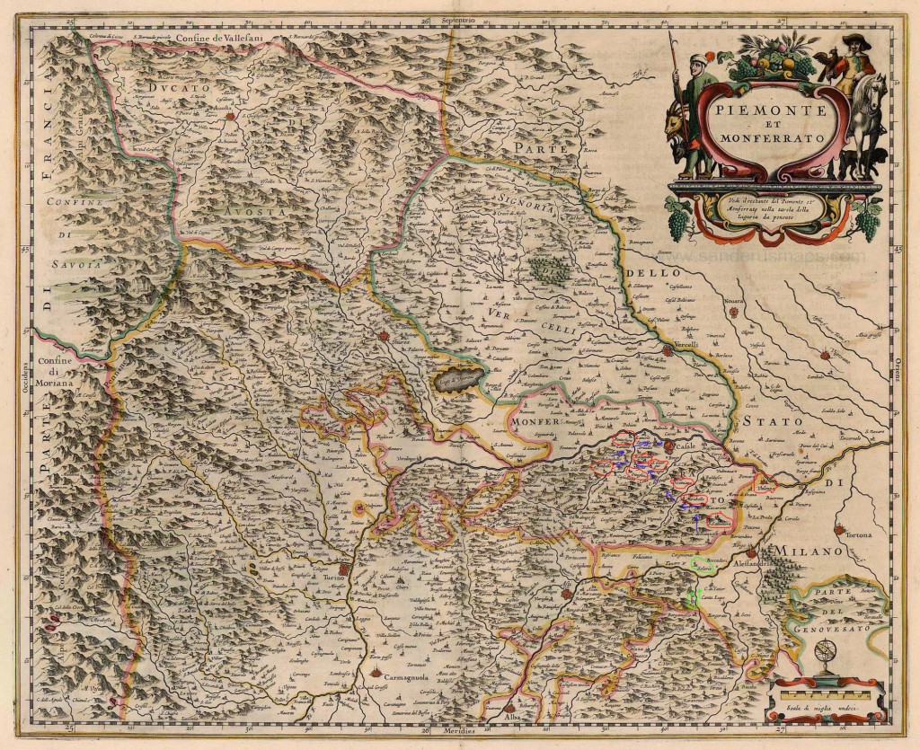 Piemonte et Monferrato, in 'Novus Atlas', Amsterdam, J. Janssonius, 1656 (420 x 520 mm)